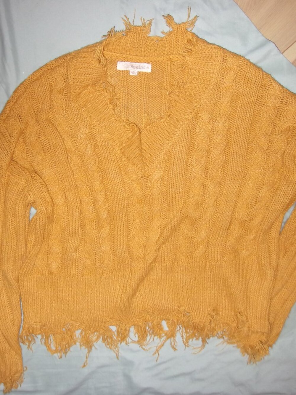 boho festival size medium sweater womens knit yellow soft shirt